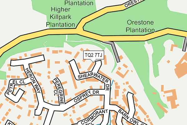 TQ2 7TJ map - OS OpenMap – Local (Ordnance Survey)