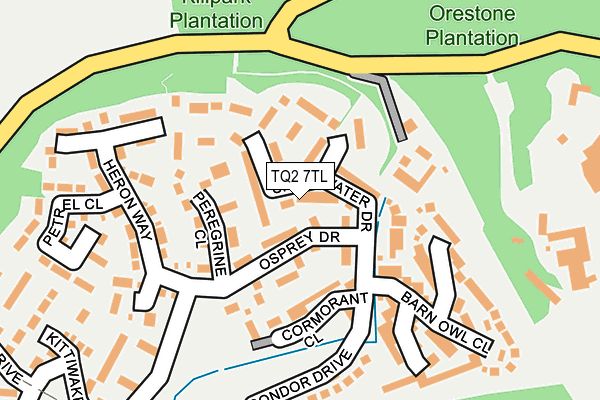 TQ2 7TL map - OS OpenMap – Local (Ordnance Survey)