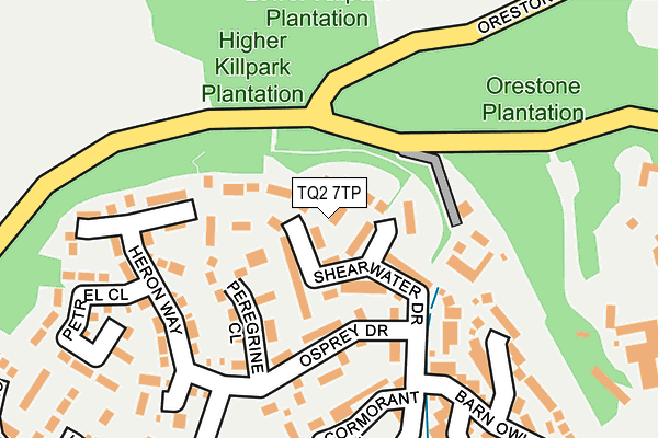TQ2 7TP map - OS OpenMap – Local (Ordnance Survey)