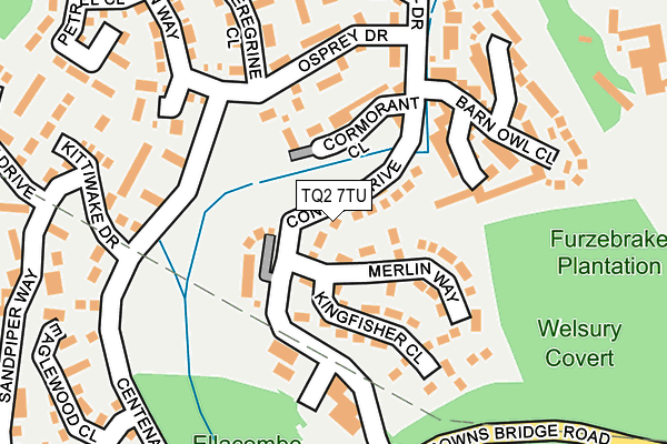 TQ2 7TU map - OS OpenMap – Local (Ordnance Survey)