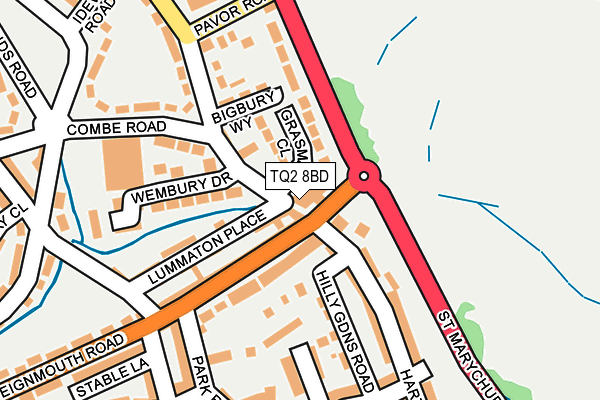 TQ2 8BD map - OS OpenMap – Local (Ordnance Survey)