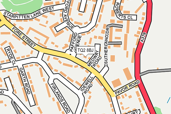 TQ2 8BJ map - OS OpenMap – Local (Ordnance Survey)