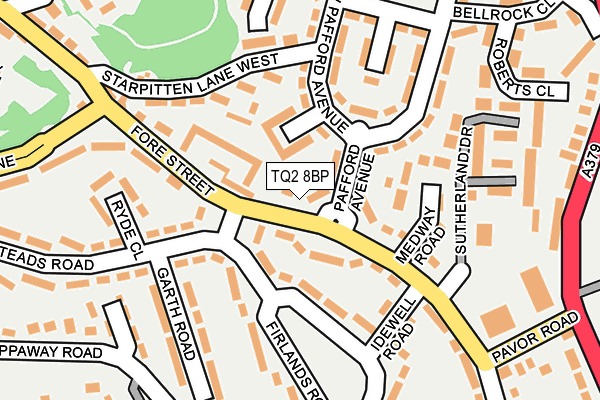 TQ2 8BP map - OS OpenMap – Local (Ordnance Survey)