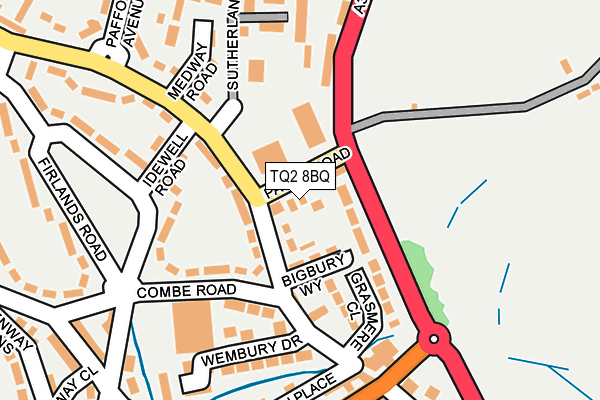 TQ2 8BQ map - OS OpenMap – Local (Ordnance Survey)