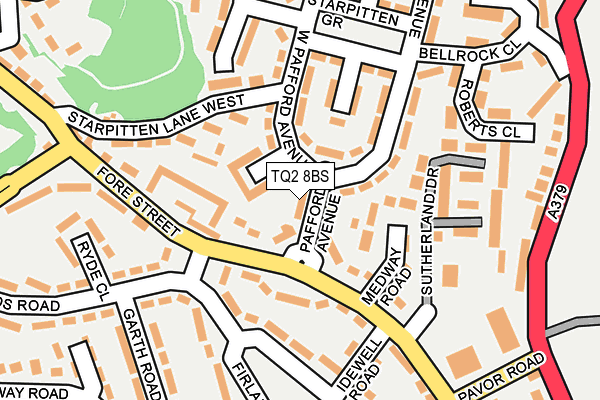 TQ2 8BS map - OS OpenMap – Local (Ordnance Survey)