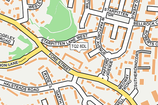 TQ2 8DL map - OS OpenMap – Local (Ordnance Survey)