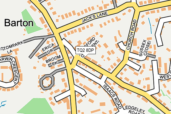 TQ2 8DP map - OS OpenMap – Local (Ordnance Survey)