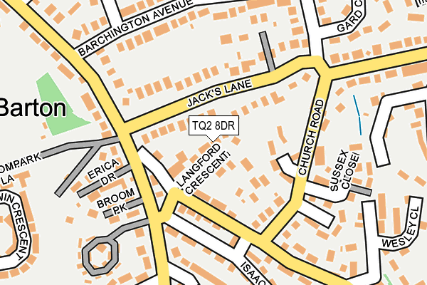 TQ2 8DR map - OS OpenMap – Local (Ordnance Survey)