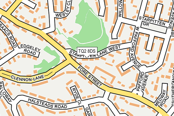 TQ2 8DS map - OS OpenMap – Local (Ordnance Survey)