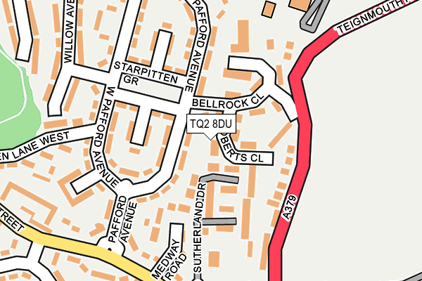 TQ2 8DU map - OS OpenMap – Local (Ordnance Survey)