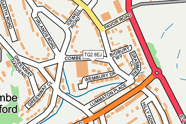 TQ2 8EJ map - OS OpenMap – Local (Ordnance Survey)