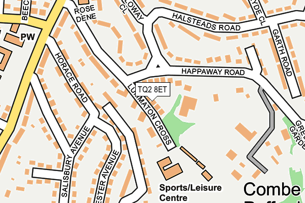 TQ2 8ET map - OS OpenMap – Local (Ordnance Survey)