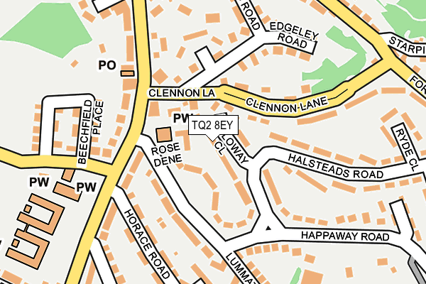 TQ2 8EY map - OS OpenMap – Local (Ordnance Survey)