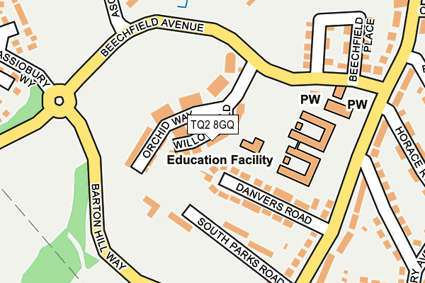 TQ2 8GQ map - OS OpenMap – Local (Ordnance Survey)