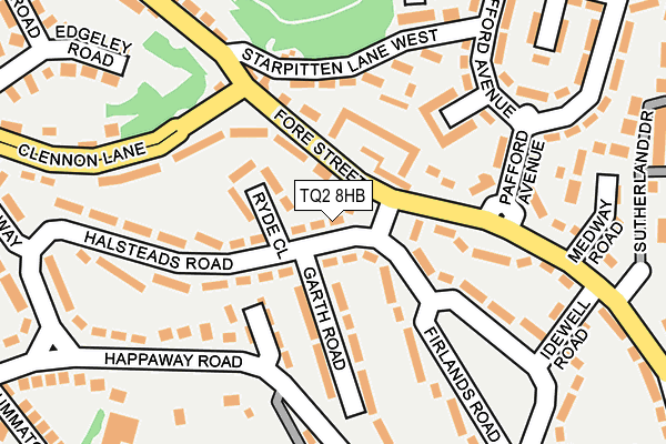 TQ2 8HB map - OS OpenMap – Local (Ordnance Survey)