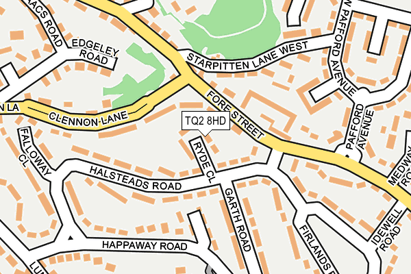 TQ2 8HD map - OS OpenMap – Local (Ordnance Survey)