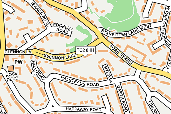 TQ2 8HH map - OS OpenMap – Local (Ordnance Survey)