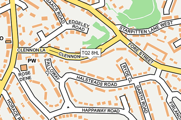 TQ2 8HL map - OS OpenMap – Local (Ordnance Survey)