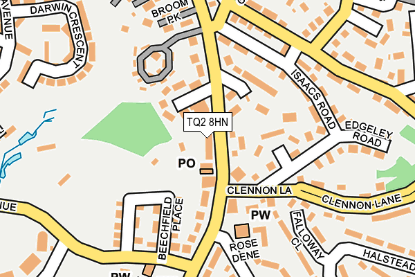 TQ2 8HN map - OS OpenMap – Local (Ordnance Survey)
