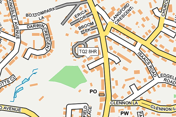 TQ2 8HR map - OS OpenMap – Local (Ordnance Survey)