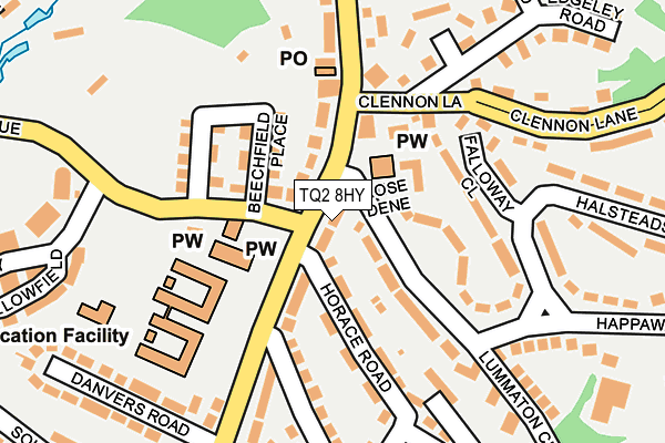TQ2 8HY map - OS OpenMap – Local (Ordnance Survey)