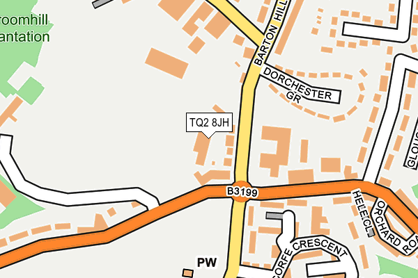 TQ2 8JH map - OS OpenMap – Local (Ordnance Survey)