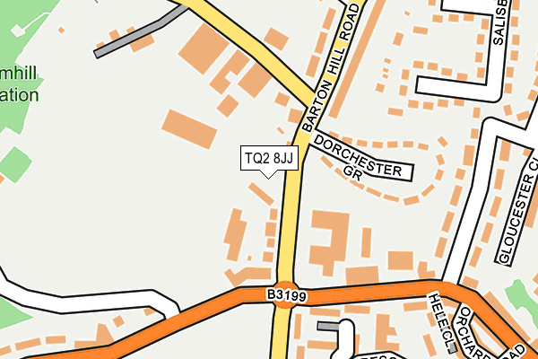 TQ2 8JJ map - OS OpenMap – Local (Ordnance Survey)