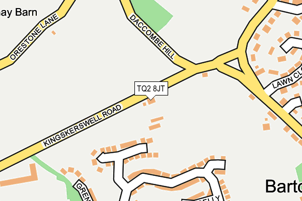 TQ2 8JT map - OS OpenMap – Local (Ordnance Survey)