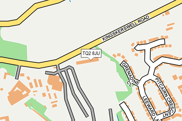 TQ2 8JU map - OS OpenMap – Local (Ordnance Survey)