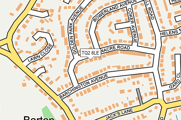 TQ2 8LE map - OS OpenMap – Local (Ordnance Survey)