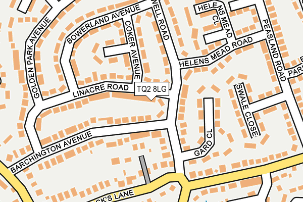 TQ2 8LG map - OS OpenMap – Local (Ordnance Survey)
