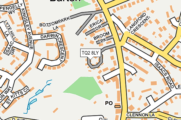 TQ2 8LY map - OS OpenMap – Local (Ordnance Survey)