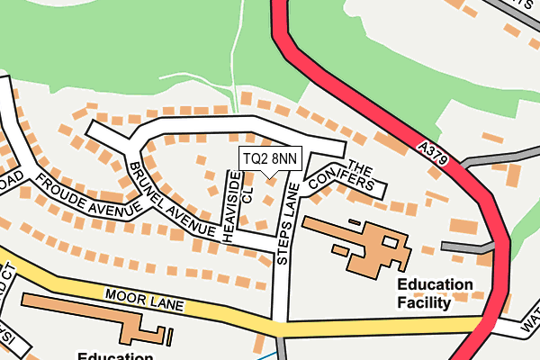 TQ2 8NN map - OS OpenMap – Local (Ordnance Survey)