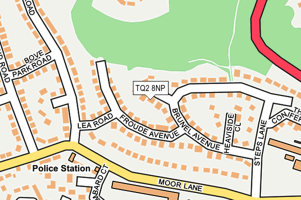 TQ2 8NP map - OS OpenMap – Local (Ordnance Survey)