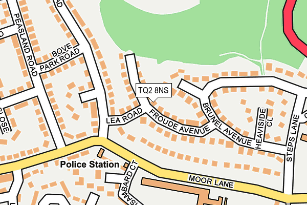 TQ2 8NS map - OS OpenMap – Local (Ordnance Survey)