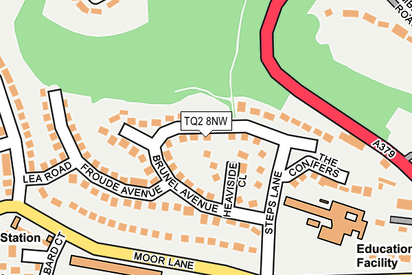 TQ2 8NW map - OS OpenMap – Local (Ordnance Survey)