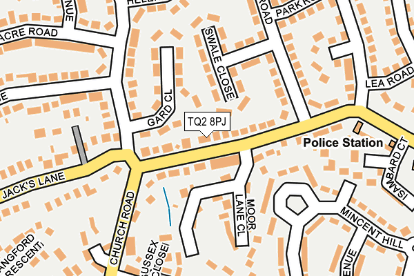 TQ2 8PJ map - OS OpenMap – Local (Ordnance Survey)