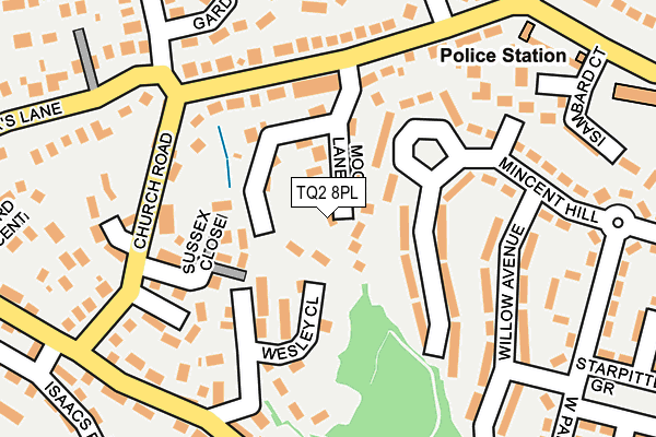 TQ2 8PL map - OS OpenMap – Local (Ordnance Survey)