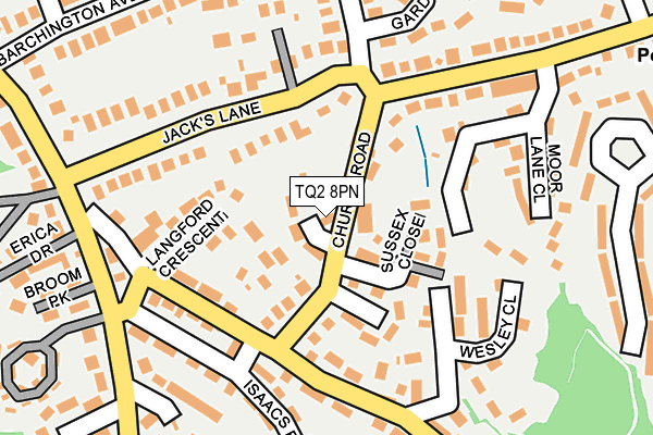 TQ2 8PN map - OS OpenMap – Local (Ordnance Survey)