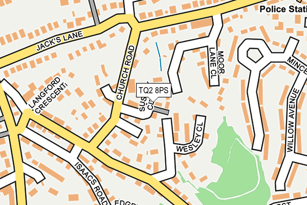 TQ2 8PS map - OS OpenMap – Local (Ordnance Survey)