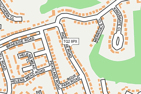TQ2 8PX map - OS OpenMap – Local (Ordnance Survey)