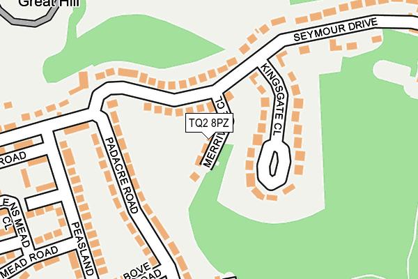 TQ2 8PZ map - OS OpenMap – Local (Ordnance Survey)
