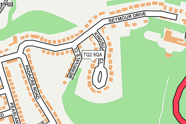 TQ2 8QA map - OS OpenMap – Local (Ordnance Survey)