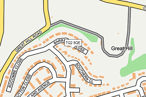 TQ2 8QE map - OS OpenMap – Local (Ordnance Survey)