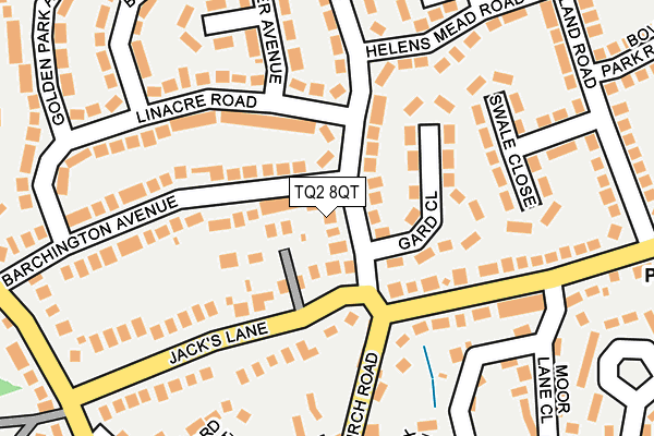 TQ2 8QT map - OS OpenMap – Local (Ordnance Survey)