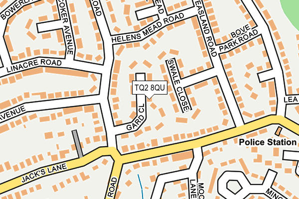 TQ2 8QU map - OS OpenMap – Local (Ordnance Survey)