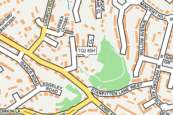 TQ2 8SH map - OS OpenMap – Local (Ordnance Survey)