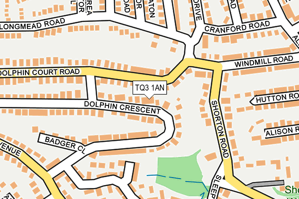 TQ3 1AN map - OS OpenMap – Local (Ordnance Survey)