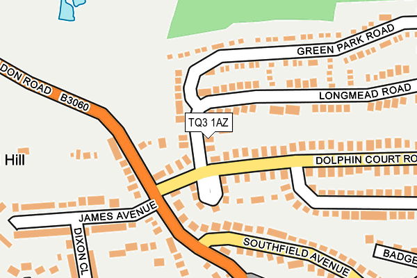 TQ3 1AZ map - OS OpenMap – Local (Ordnance Survey)