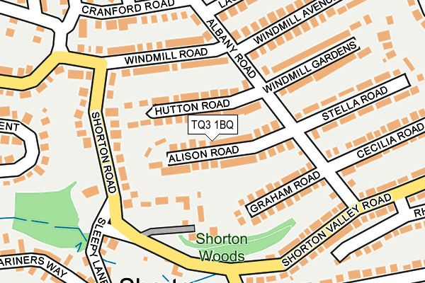 TQ3 1BQ map - OS OpenMap – Local (Ordnance Survey)